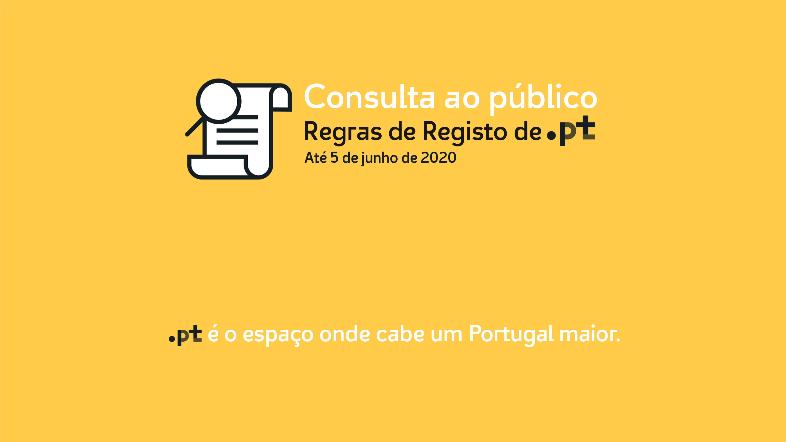 Consulta ao público sobre as novas Regras de Registo de .pt até 5 de junho